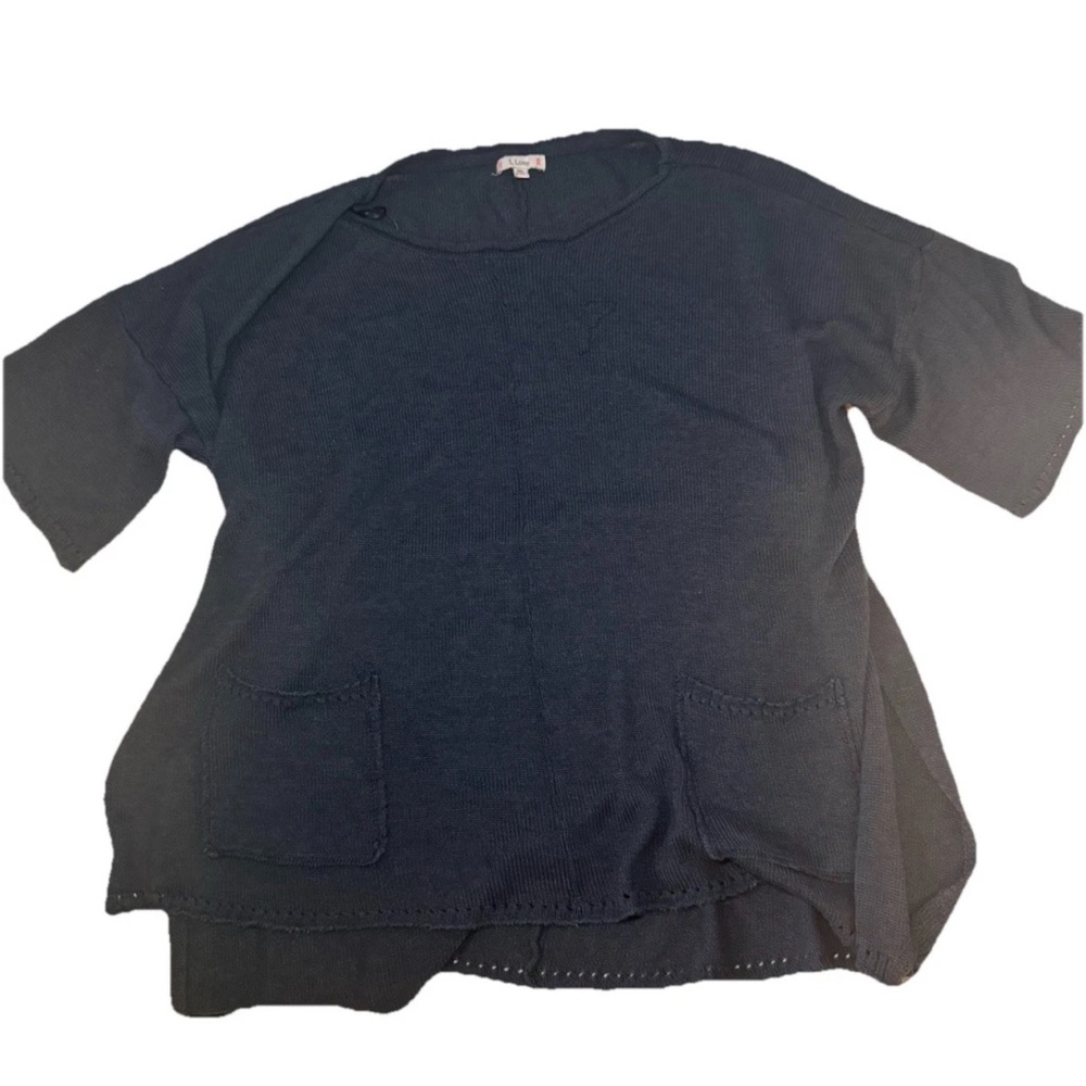 Blouse Sweater Short Sleeves Plus Women’s Shirt 3XL L. Love Brand Boutique Blue